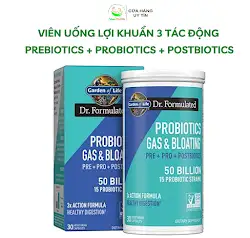 vien uong loi khuan Probiotic Gas and Bloating Garden of Life giam day bung kho tieu 3